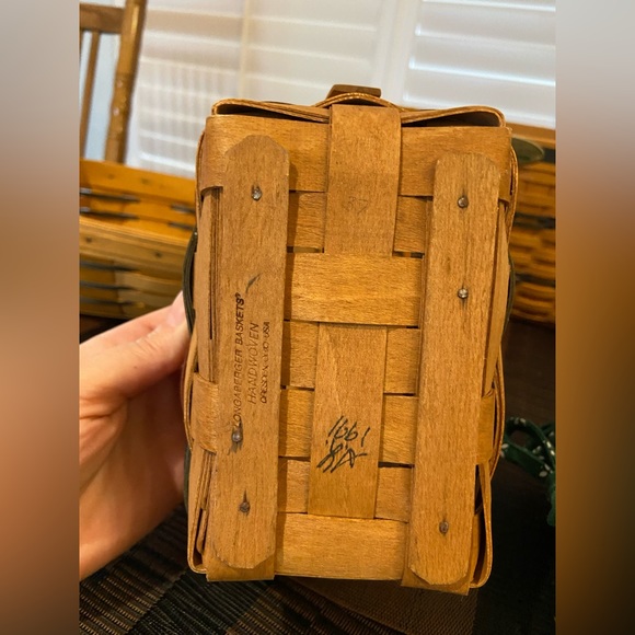 Vintage Longaberger baskets, lot of 6, green, 1990’s-early 2000’s - Picture 14 of 16